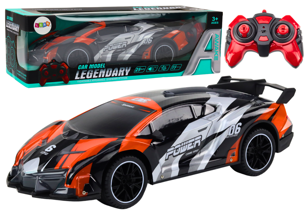 R/C sportinis automobilis 1:10 – pilkas ir oranžinis