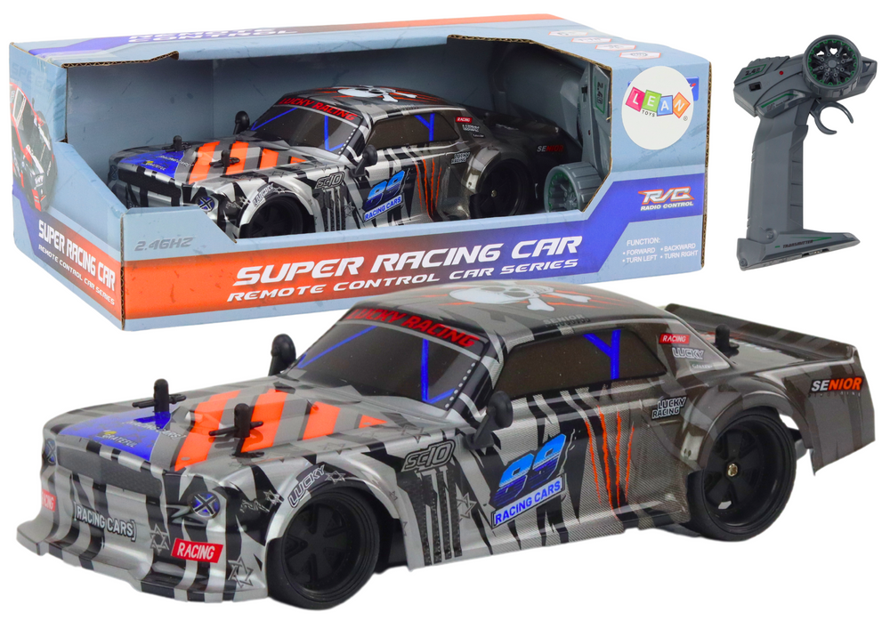 Raadio teel juhitav sportauto 1:18 &ndash; hall, 23 cm