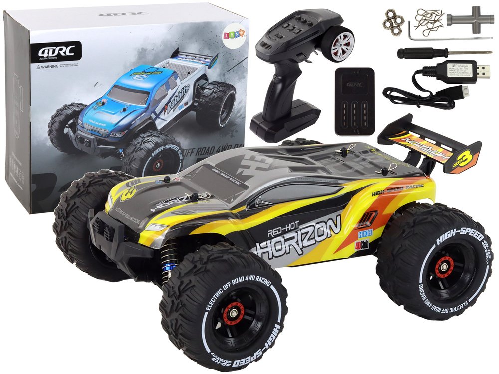 Rabbits RC maastikuauto - kollane 4&times;4 maastur