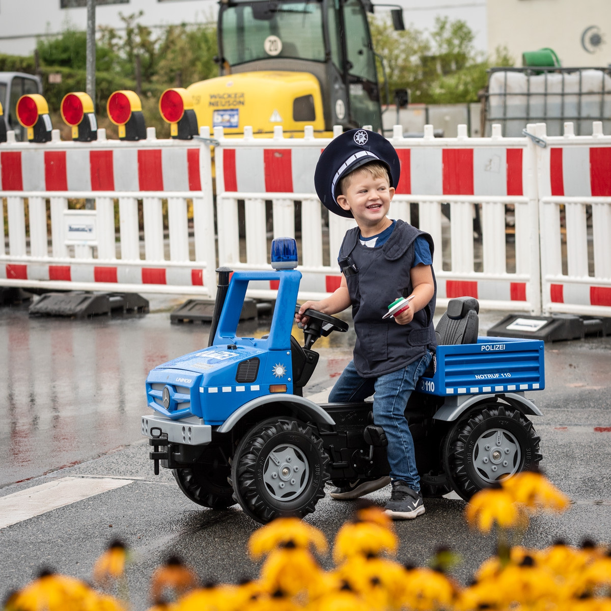 Rolly Toys rollyUnimog Mercedes-Benz policijos pedalinis automobilis