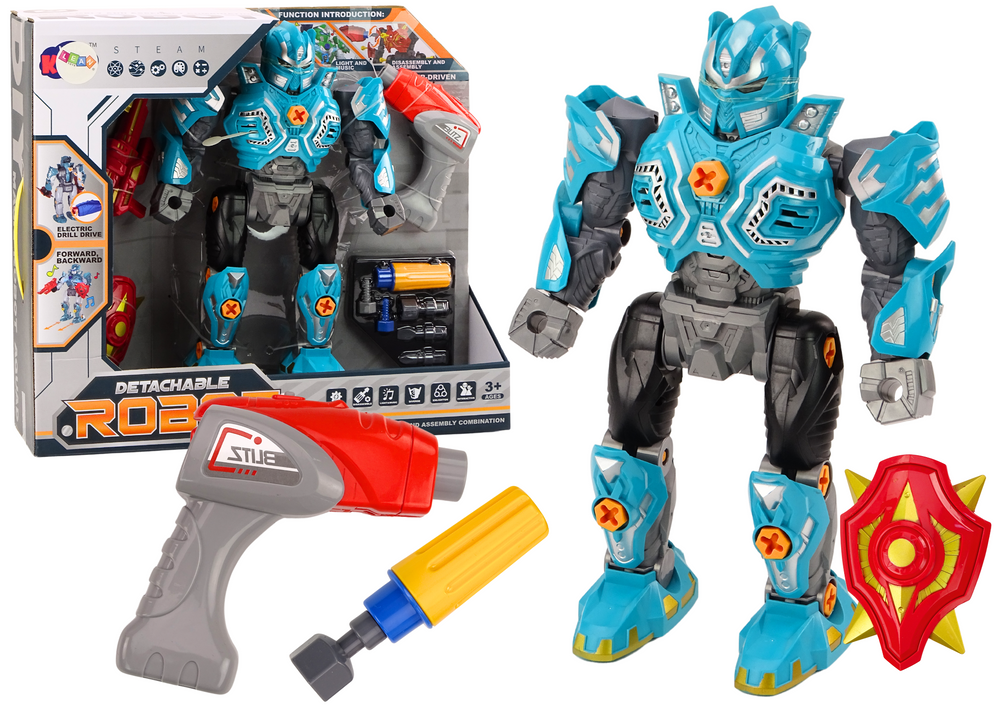 Sukamas robotas su ginklu Sukamas robotas su ginklu