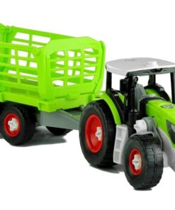 Surenkamas traktorius su atvira priekaba (43 cm) – su atsuktuvu ir keičiamomis detalėmis