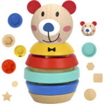 TOOKY TOY 11 dalių medinė meškučio dėlionė kūdikiams