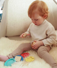 TOOKY TOY 11 dalių medinė meškučio dėlionė kūdikiams