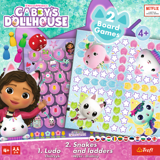 Trefl „2in1: Kinų žmogeliukai & Gyvatėlės – Gabės lėlių namai“