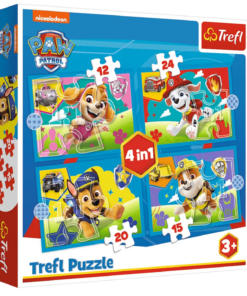 Trefl „Bėgantys šuniukai“ – 4 dėlionių rinkinys