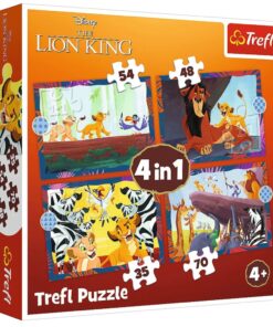 Trefl „Drąsusis Liūtas Karalius“ – 4-in-1 dėlionės