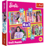 Trefl „Linksmasis Barbės pasaulis“ – 4in1 dėlionės