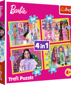 Trefl „Linksmasis Barbės pasaulis“ – 4in1 dėlionės