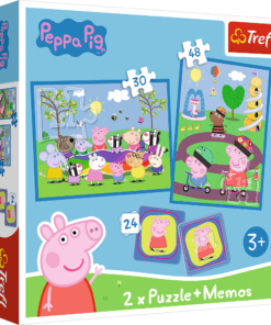 Trefl „Linksmosios akimirkos su Peppa“ – 2in1 dėlionės + atminties žaidimas