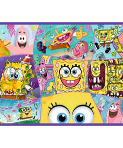 Trefl „SpongeBob pašėlęs pasaulis“ – 4×250 det. dėlionės