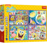 Trefl „SpongeBob pašėlęs pasaulis“ – 4×250 det. dėlionės