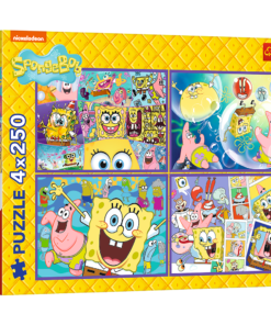 Trefl „SpongeBob pašėlęs pasaulis“ – 4×250 det. dėlionės
