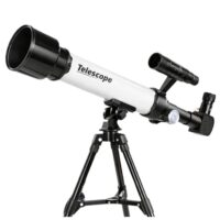 Vaikiškas astronominis teleskopas su laikikliu