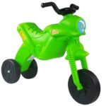 Vaikiškas balansinis motociklas Enduro žalias
