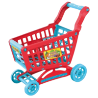 Vaikiškas parduotuvės rinkinys su kasa ir vežimėliu