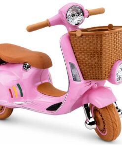Vespa XW‑03 rožinis 12V paspirtukas