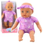 Violetinė kūdikio lėlė 31 cm