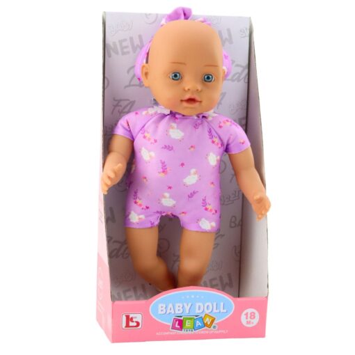 Violetinė kūdikio lėlė 31 cm