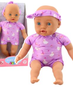 Violetinė kūdikio lėlė 31 cm