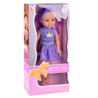 Violetinių plaukų lėlė su šukomis 38 cm