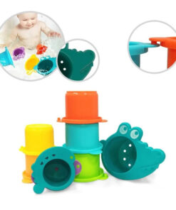 WOOPIE BABY vonios žaislas krokodilas su perpildymo puodeliais