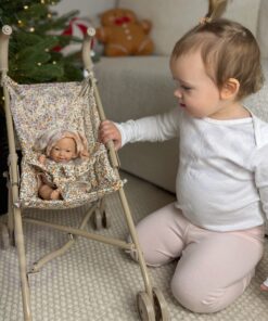 WOOPIE ROYAL vintažinis gėlių rašto lėlių vežimėlis