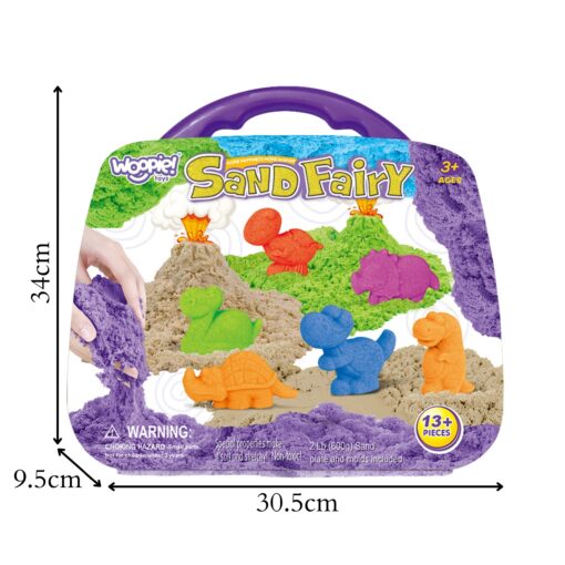 Woopie 13 dalių dinozaurų kinetinio smėlio rinkinys