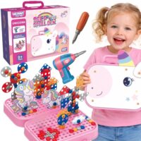 Woopie 228 dalių 3D konstruktorius – vienaragio lagaminėlis