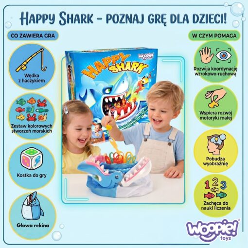 Woopie interaktyvus žaidimas su užsiveriančiu ryklio nasru