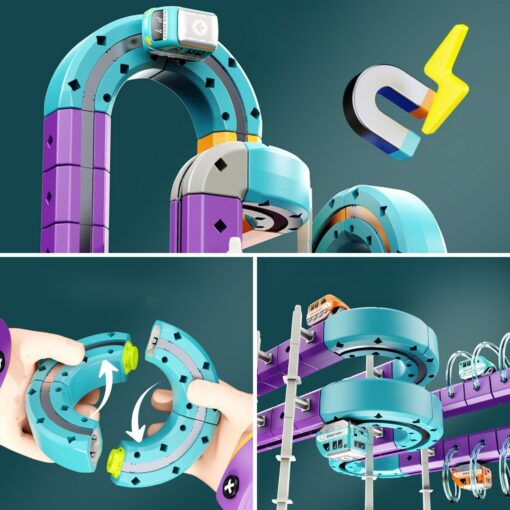 Woopie magnetinė trasa – 54 dalių STEM konstruktorius