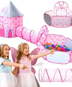 Woopie rožinis 3in1 žaidimų rinkinys – pilies palapinė
