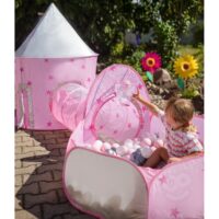 Woopie rožinis 3in1 žaidimų rinkinys – pilies palapinė