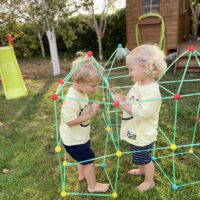 Woopie „Construction Set“ – 128 dalių statybų rinkinys su vamzdeliais