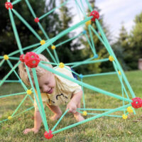 Woopie „Construction Set“ – 128 dalių statybų rinkinys su vamzdeliais