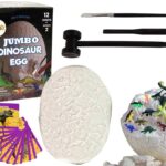 XXL archeologinis dinozaurų kiaušinis su įrankiais ir kortelėmis