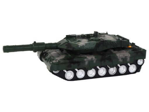 Žalias RC tankas 27 MHz su raketomis