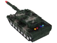 Žalias RC tankas 27 MHz su raketomis