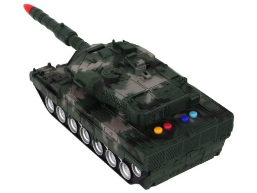 Žalias RC tankas 27 MHz su raketomis