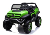 Žalias elektrinis Mercedes Unimog 4×4 vaikams