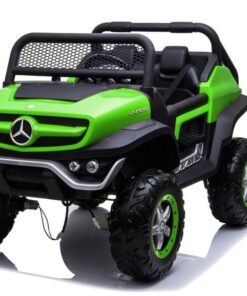 Žalias elektrinis Mercedes Unimog 4×4 vaikams