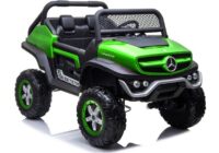 Žalias elektrinis Mercedes Unimog 4×4 vaikams
