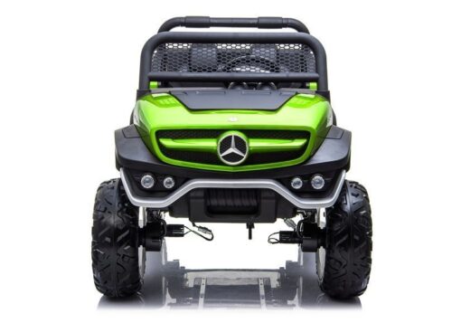 Žalias elektrinis Mercedes Unimog 4×4 vaikams