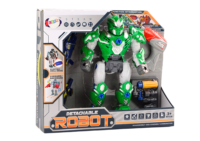 Žalias suveržiamas robotas su grąžtu