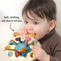 Woopie Montessori „Tug Toy“ lapiuko sensorinis kramtukas - Image 5