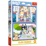 „Linksmieji Bluey nuotykiai“ – dėlionė 2×24 detalių