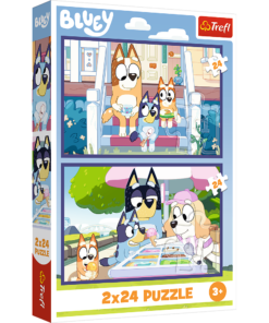 „Linksmieji Bluey nuotykiai“ – dėlionė 2×24 detalių