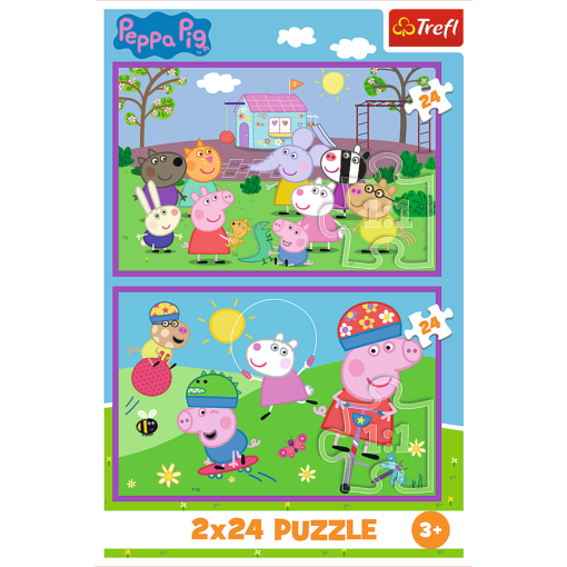 „Peppa žaidimų aikštelėje“ – dėlionė 2×24 detalių