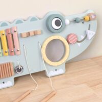 „TOOKY TOY“ medinė manipuliacinė lenta – krokodilas