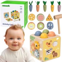 „TOOKY TOY“ medinis pavasario edukacinis kubas 5-in-1.